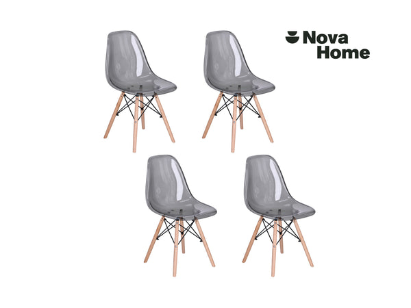 Set 4 Sillas Eames Modernas Minimalistas Acrílico Nova Home